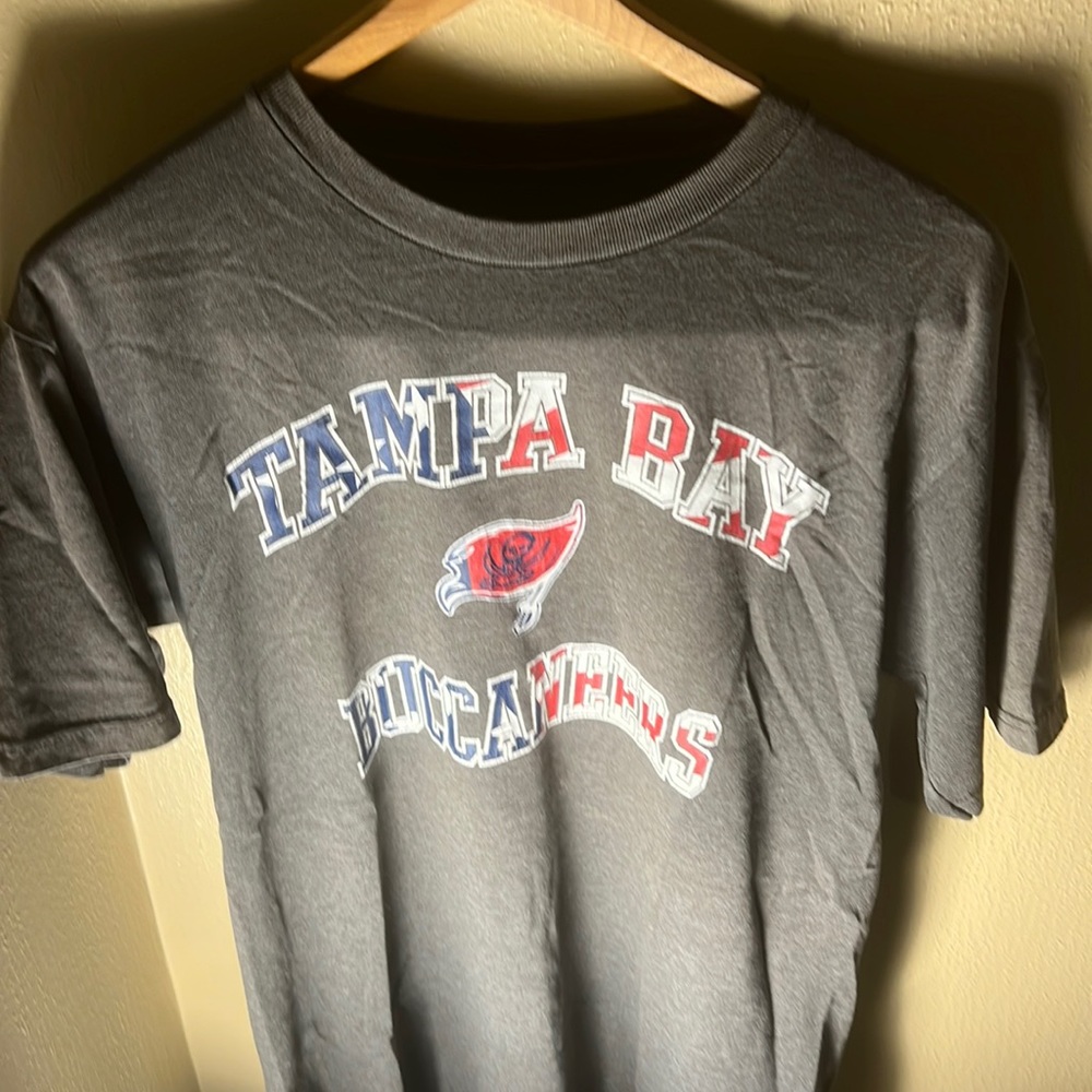 NFL Mens Team Apparel Tampa Bay Buccaneers with Red/White/Blue Lettering